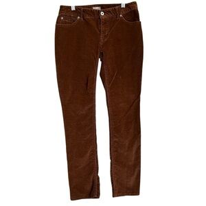 J Jill Corduroy Slim Leg Pants Women's Petites Size 2 Casual Rust Brown Simple